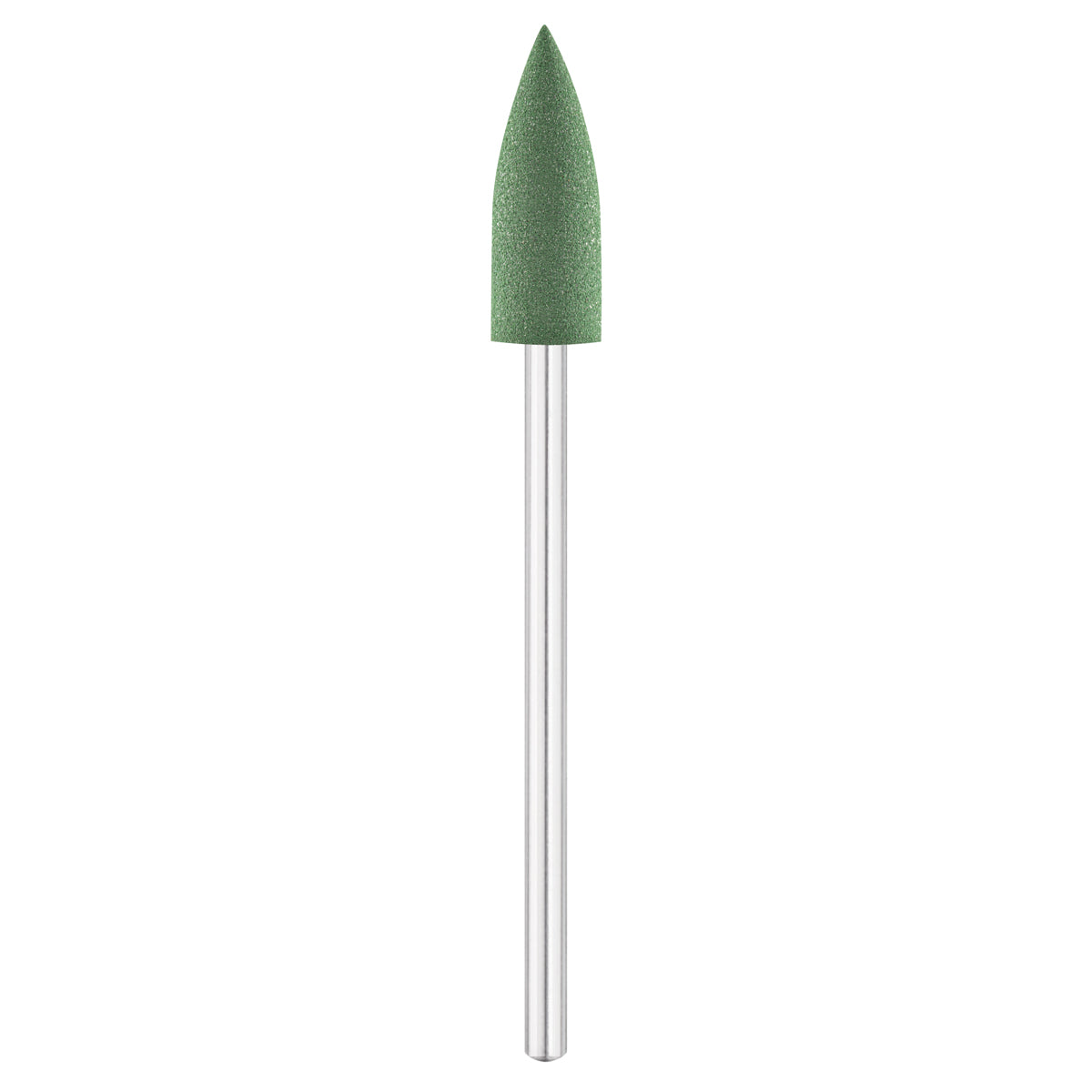 Exo Green Rubber Cone Nail Drill Bit 6.0mm 824 - isolated on a white background