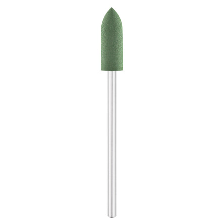 Exo Green Rubber Cylinder Tip Nail Drill Bit 5.5mm 32 - isolated on a white background