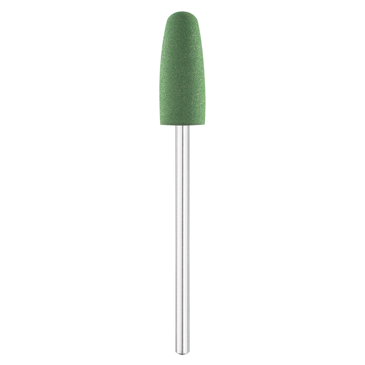 Exo Green Rubber Rounded Cylinder Nail Drill Bit 10.0mm 400 - isolated on a white background
