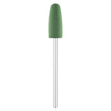 Exo Green Rubber Rounded Cylinder Nail Drill Bit 10.0mm 400 - isolated on a white background