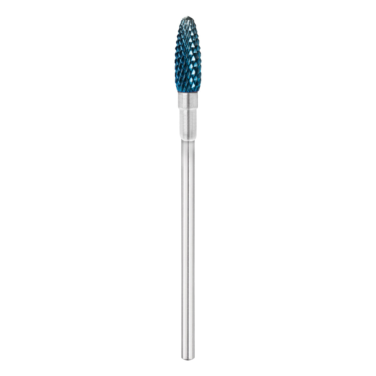 Exo Hard Blue Cone Nail Drill Bit No. 02 - isolated on a white background