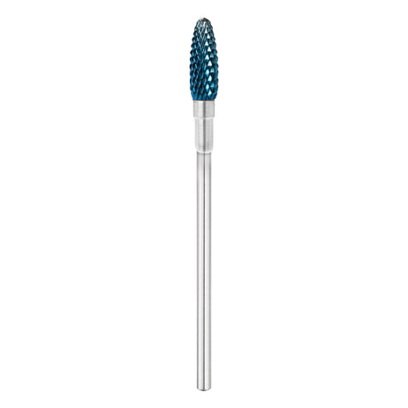 Exo Hard Blue Cone Nail Drill Bit No. 02 - isolated on a white background