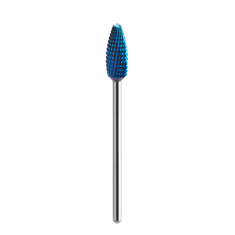 Exo Hard Blue Cone Nail Drill Bit No. 06 - isolated on a white background