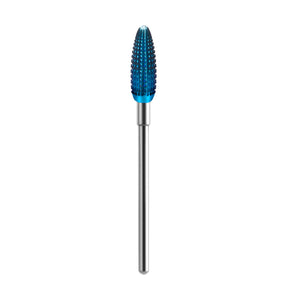 Exo Hard Blue Cone Nail Drill Bit No. 07 - isolated on a white background