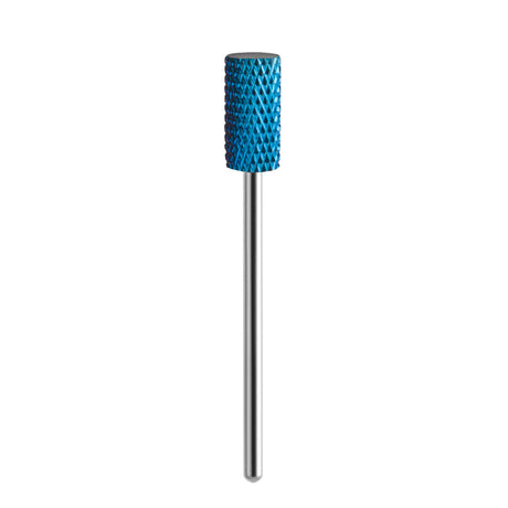 Exo Hard Blue Cylinder Nail Drill Bit No. 09 - isolated on a white background