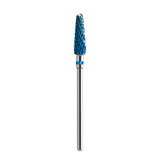 Exo Hard Blue Straight Cone Nail Drill Bit No. 01 - isolated on a white background