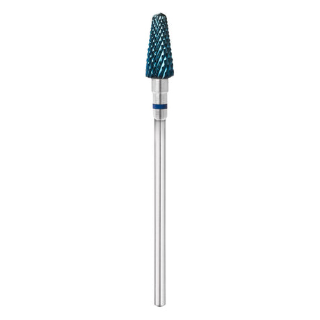 Exo Hard Blue Straight Cone Nail Drill Bit No. 03 - isolated on a white background
