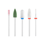 Exo Mani Mix Nail Drill Bits Set - arranged with the included components on a white background