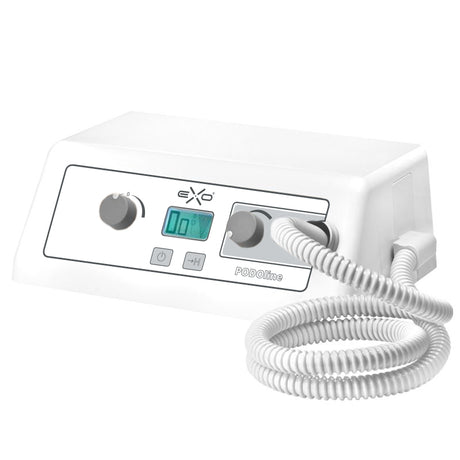 Exo Podo Line Nail Drill With Dust Extractor - nail drill with handpiece and accessories on a white background