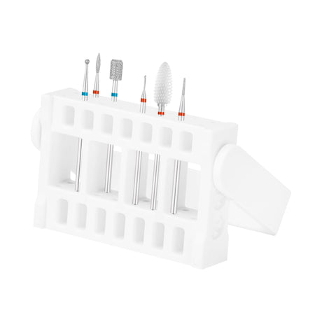 Exo Podo Nail Drill Bit Set - arranged with the included components on a white background