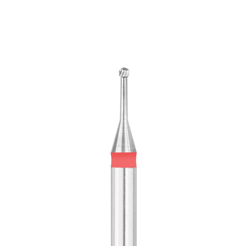 Exo Pro Carbide Ball Nail Drill Bit 1.0mm Red Band - isolated on a white background