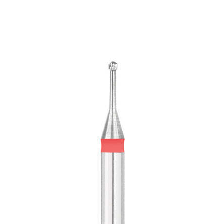 Exo Pro Carbide Ball Nail Drill Bit 1.0mm Red Band - isolated on a white background