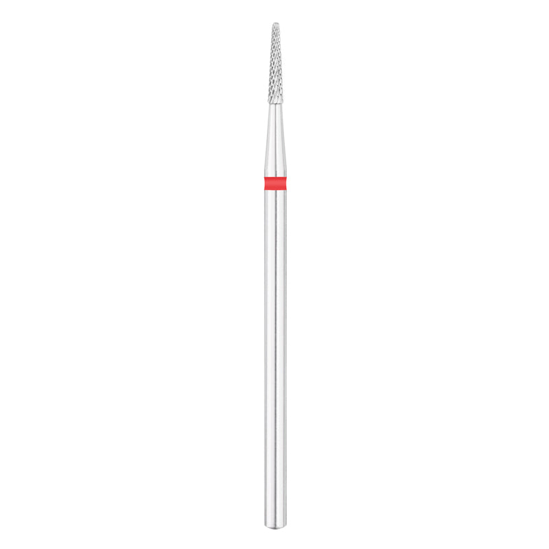 Exo Pro Carbide Cone Nail Drill Bit 1.6mm Red Band - isolated on a white background