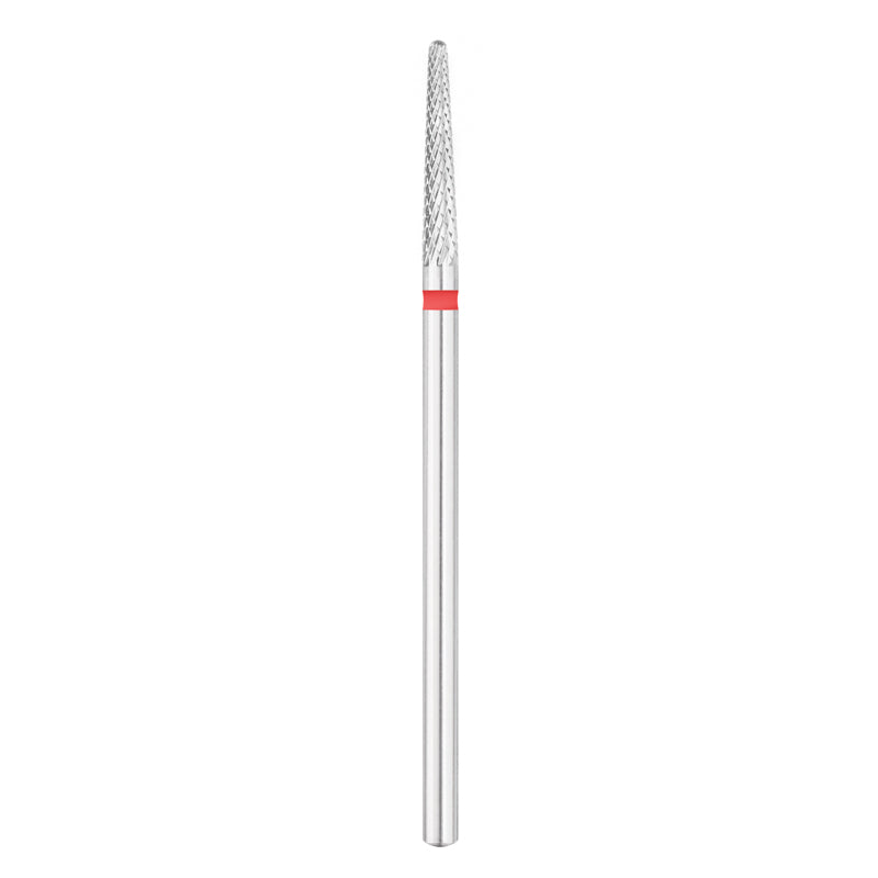 Exo Pro Carbide Cone Nail Drill Bit 2.3mm Red Band - isolated on a white background
