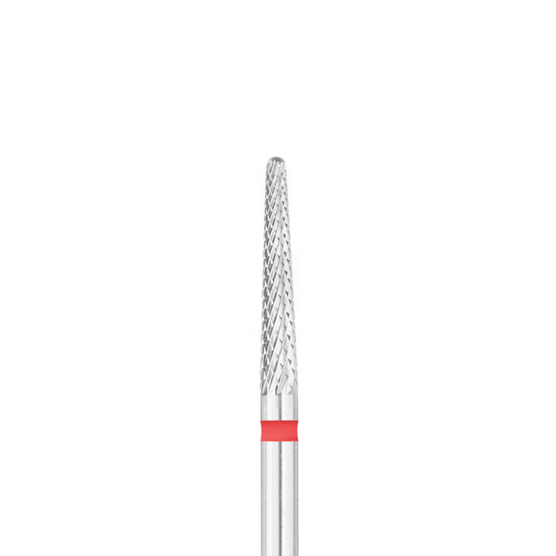 Exo Pro Carbide Cone Nail Drill Bit 2.3mm Red Band - isolated on a white background
