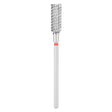 Exo Pro Carbide Cylinder Nail Drill Bit 5.0mm Red Band - isolated on a white background