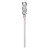 Exo Pro Carbide Cylinder Nail Drill Bit 5.0mm Red Band - isolated on a white background