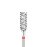 Exo Pro Carbide Cylinder Nail Drill Bit 5.0mm Red Band - isolated on a white background