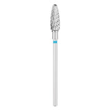 Exo Pro Carbide Oval Nail Drill Bit 5.0mm Blue Band - isolated on a white background
