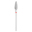 Exo Pro Carbide Oval Nail Drill Bit 5.0mm Red Band - isolated on a white background