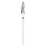 Exo Pro Carbide Oval Nail Drill Bit 5.0mm Red Band - isolated on a white background