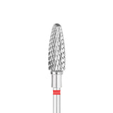 Exo Pro Carbide Oval Nail Drill Bit 5.0mm Red Band - isolated on a white background
