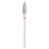 Exo Pro Carbide Oval Nail Drill Bit 5.0mm Violet Band - isolated on a white background