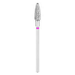 Exo Pro Carbide Oval Nail Drill Bit 5.0mm Violet Band - isolated on a white background