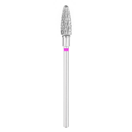 Exo Pro Carbide Oval Nail Drill Bit 5.0mm Violet Band - isolated on a white background
