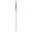 Exo Pro Carbide Rounded Cone Nail Drill Bit 4.0mm Yellow Band - isolated on a white background