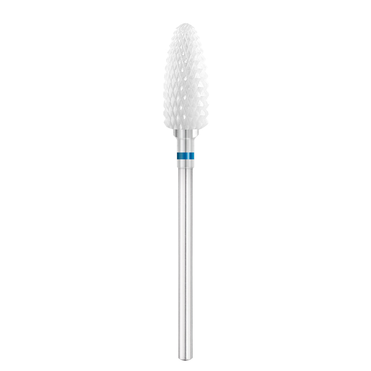 Exo Pro Ceramic Oval Nail Drill Bit 6.0mm Blue Band 230M - isolated on a white background
