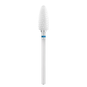 Exo Pro Ceramic Oval Nail Drill Bit 6.0mm Blue Band 230M - isolated on a white background