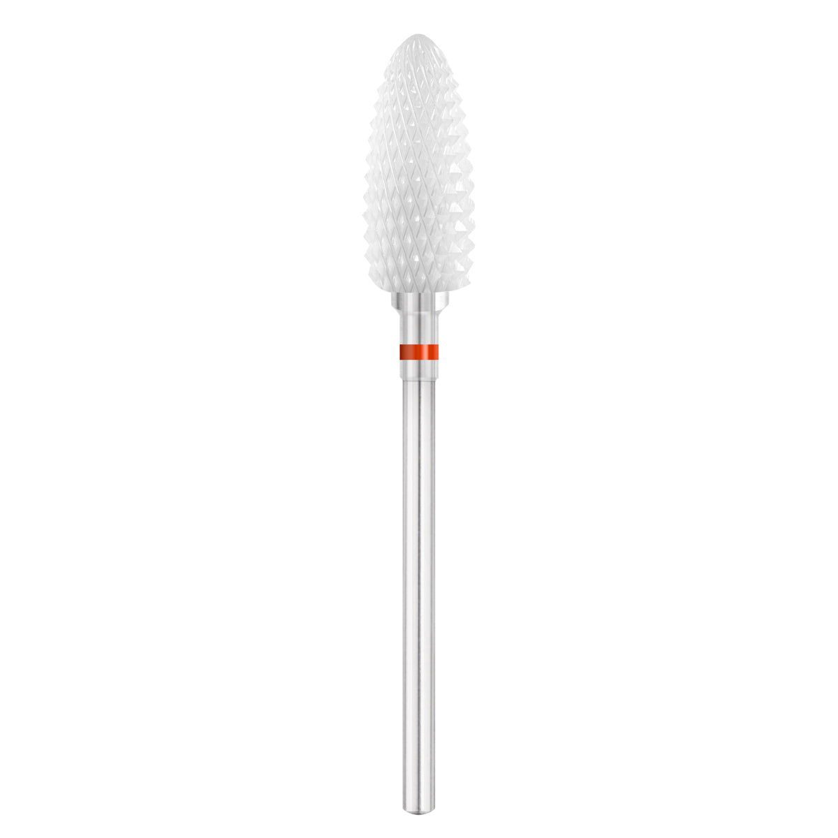 Exo Pro Ceramic Oval Nail Drill Bit 6.0mm Red Band 230F - isolated on a white background