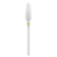 Exo Pro Ceramic Oval Nail Drill Bit 6.0mm Yellow Band 230XF - isolated on a white background