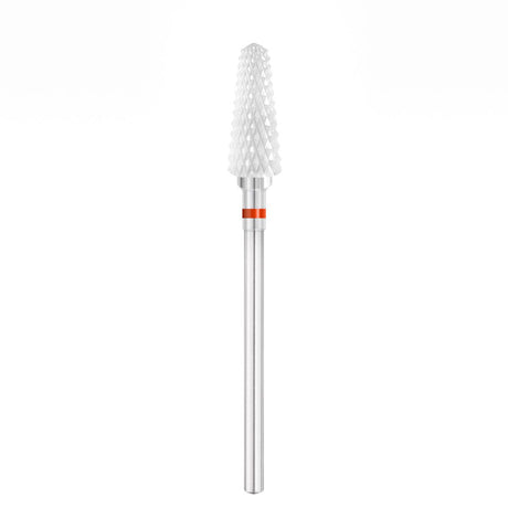 Exo Pro Ceramic Rounded Cone Nail Drill Bit 5.5mm Blue Band 826F - isolated on a white background