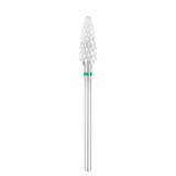 Exo Pro Ceramic Rounded Cone Nail Drill Bit 5.5mm Green Band 826C - isolated on a white background