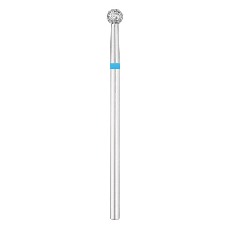 Exo Pro Diamond Ball Nail Drill Bit 3.5mm Blue Band - isolated on a white background