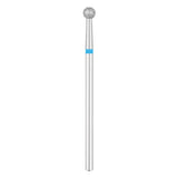 Exo Pro Diamond Ball Nail Drill Bit 3.5mm Blue Band - isolated on a white background