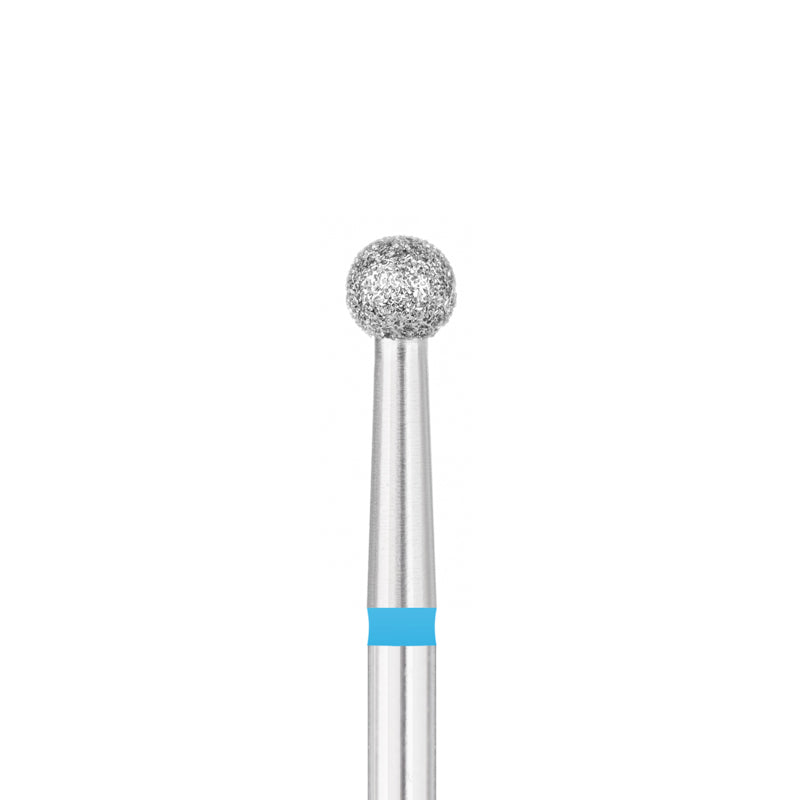 Exo Pro Diamond Ball Nail Drill Bit 3.5mm Blue Band - isolated on a white background