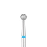 Exo Pro Diamond Ball Nail Drill Bit 3.5mm Blue Band - isolated on a white background