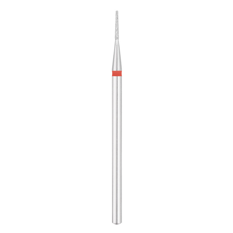 Exo Pro Diamond Cone Nail Drill Bit 1.0mm Red Band - isolated on a white background