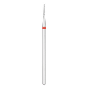 Exo Pro Diamond Cone Nail Drill Bit 1.0mm Red Band - isolated on a white background