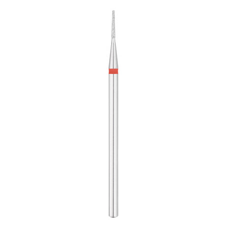Exo Pro Diamond Cone Nail Drill Bit 1.0mm Red Band - isolated on a white background