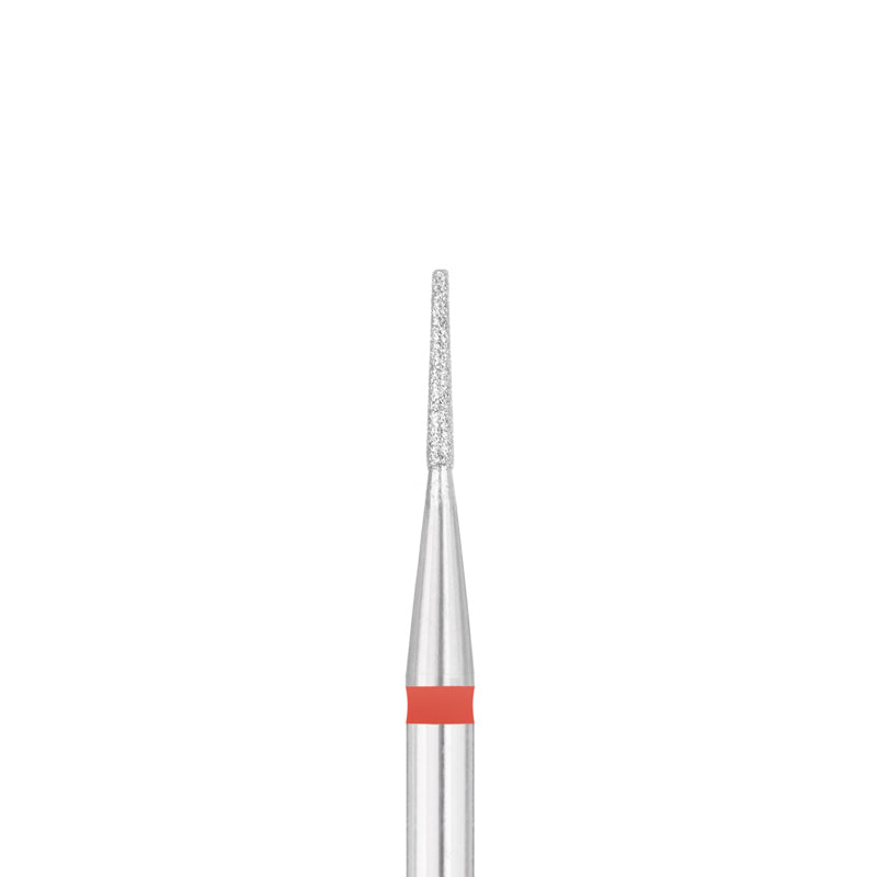 Exo Pro Diamond Cone Nail Drill Bit 1.0mm Red Band - isolated on a white background