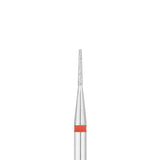 Exo Pro Diamond Cone Nail Drill Bit 1.0mm Red Band - isolated on a white background