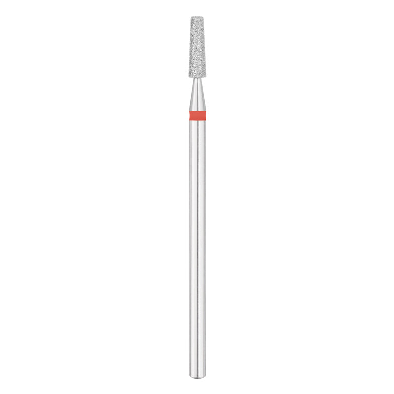 Exo Pro Diamond Cone Nail Drill Bit 2.5mm Red Band - isolated on a white background