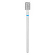 Exo Pro Diamond Cut Cylinder Nail Drill Bit 5.0mm Blue Band - isolated on a white background