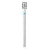 Exo Pro Diamond Cut Cylinder Nail Drill Bit 5.0mm Blue Band - isolated on a white background