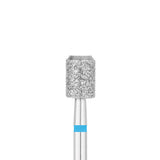Exo Pro Diamond Cut Cylinder Nail Drill Bit 5.0mm Blue Band - isolated on a white background