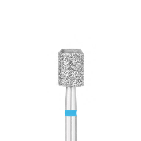 Exo Pro Diamond Cut Cylinder Nail Drill Bit 5.0mm Blue Band - isolated on a white background